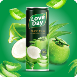 CAN OF FRESH COCONUT JUICE (ALOE VERA - PANDA LEAVES)